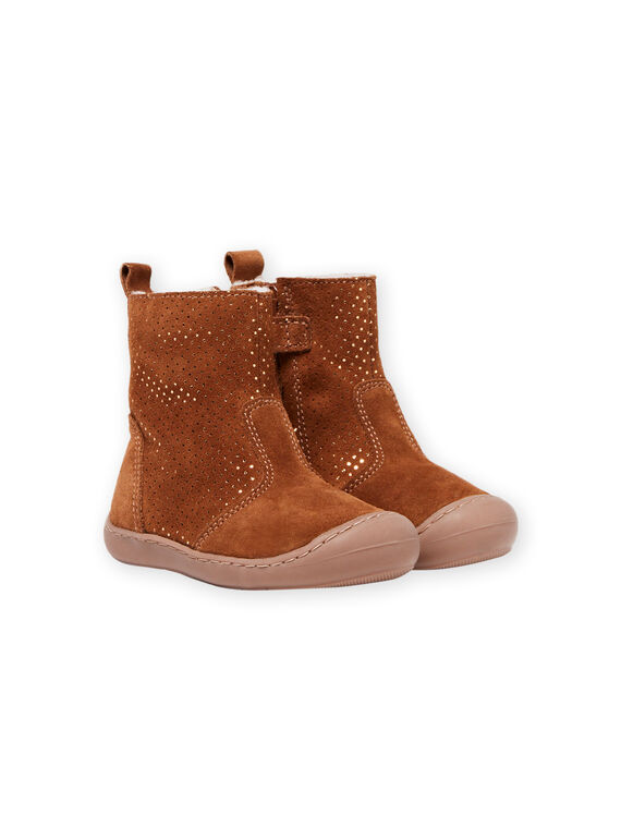 Botines camel forrados para bebé niña MIBOTTEFLEX / 21XK3782D10804