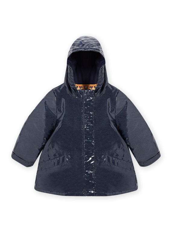 Impermeable 3 en 1 de color azul marino con brillo para niña MAMIXIMPER / 21W90152IMP070