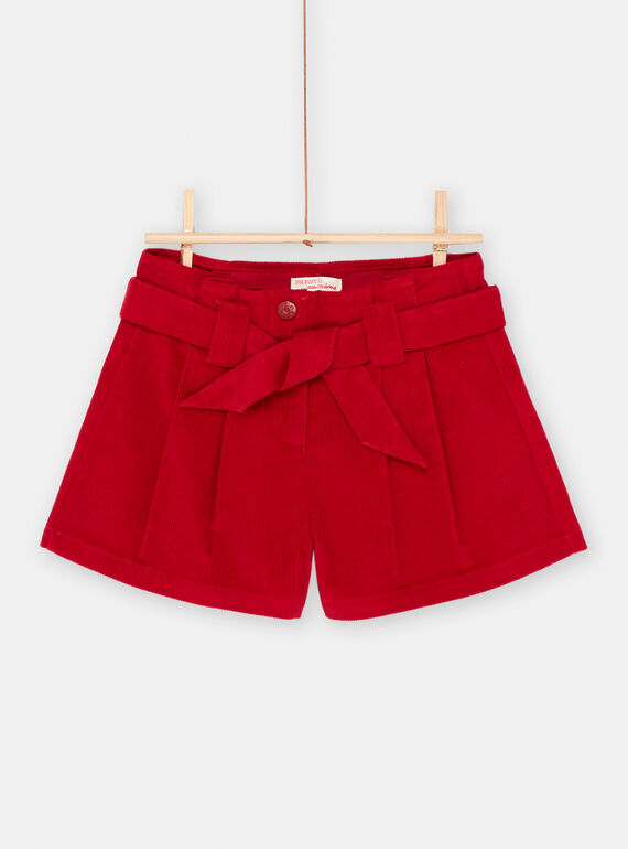 Short rojo carmín para niña SAFORSHORT / 23W901K1SHOF504