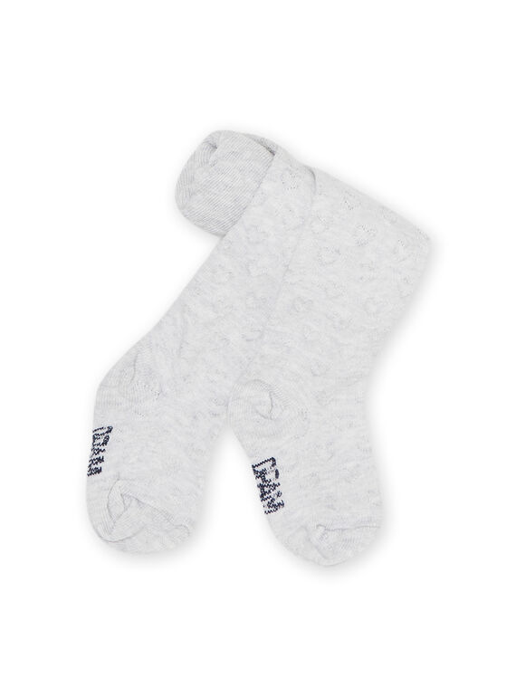 Leotardos de color gris jaspeado para bebé niña NYIESCOLCO3 / 22SI0988COLJ920