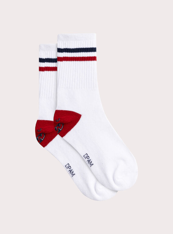 Calcetines de tenis blancos de fantasía para niños VYOJOCHOS1 / 24WI02G7SOQ000