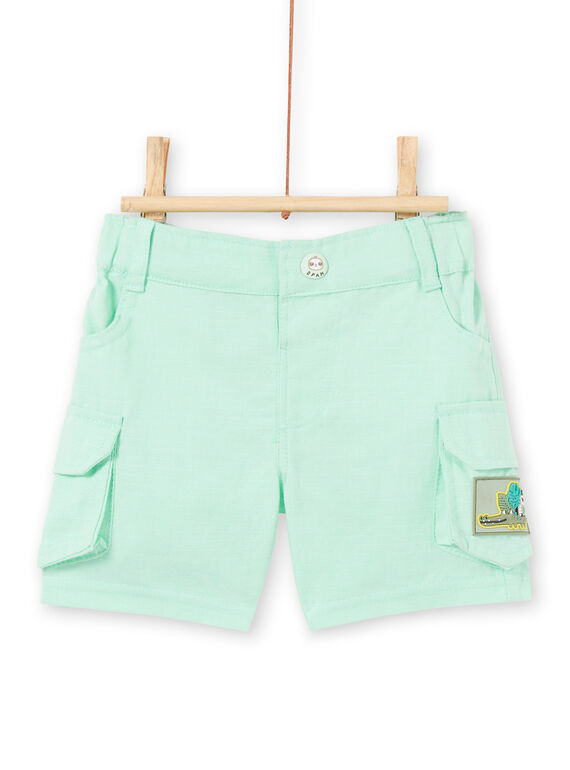 Bermudas de color verde agua para bebé niño LUVERBER2 / 21SG10Q2BERG621