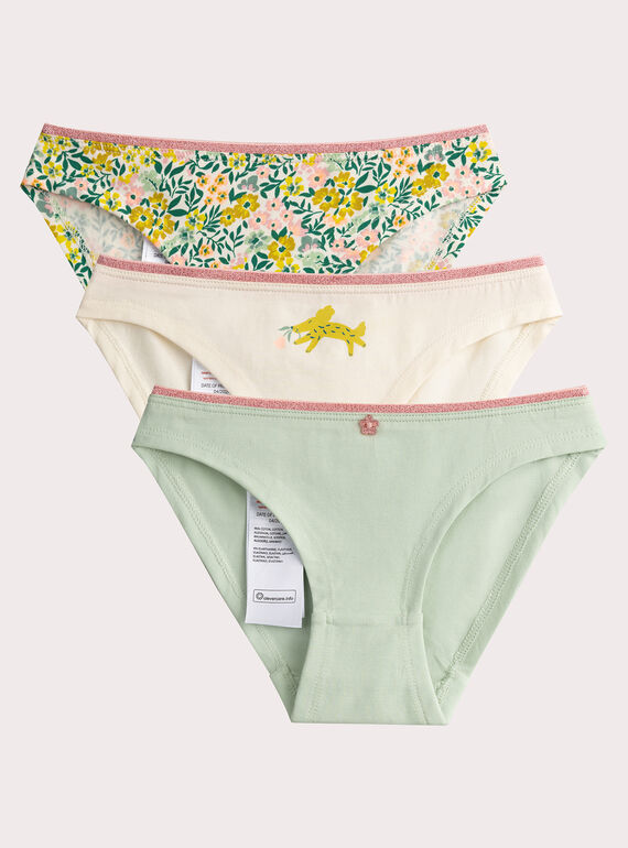 Lote de 3 bragas de fantasía para niña  VEFALOTCHA / 24WH1183D5L003