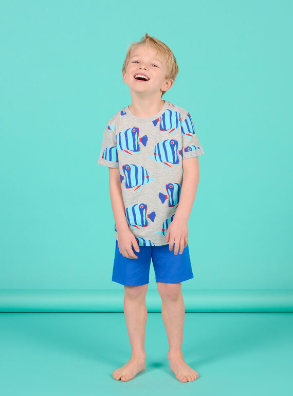 Conjunto gris jaspeado y azul, para niño NOPLAENS6 / 22S902K6ENSJ922