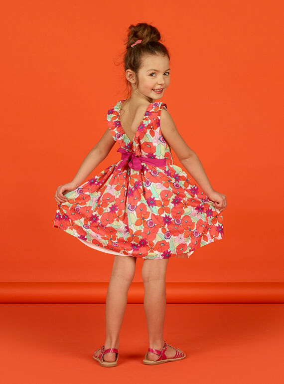 Vestido sin mangas con estampado floral para niña LAVIROB1 / 21S901U1ROB000