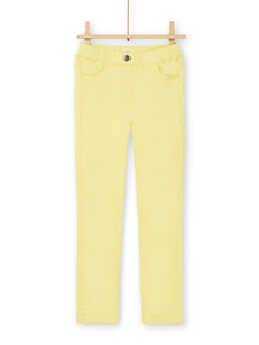 Jeggings de color amarillo de garment dyed LAJOJEG4 / 21S90141D2B116