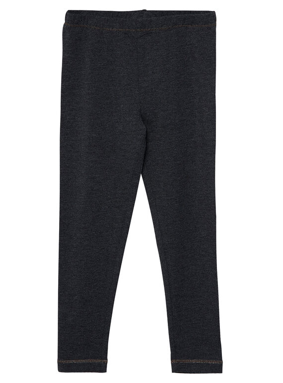Leggings de color gris oscuro para niña JYAESLEG3 / 20SI0161D26944