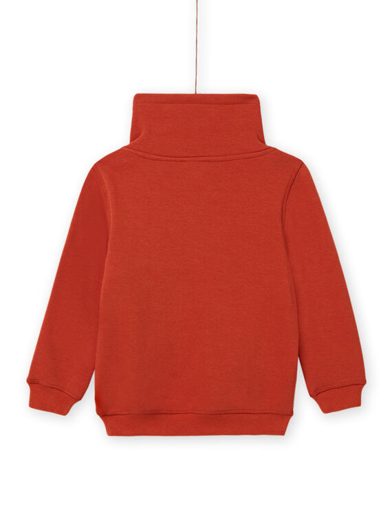 Sudadera naranja con estampado de avión colorido para niño MOCOSWE / 21W902L1SWE408