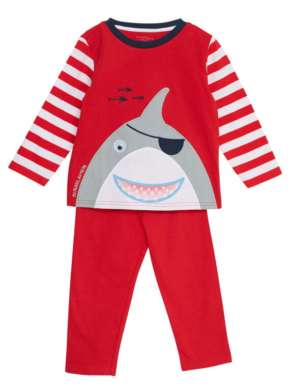 Pijama de punto de color rojo para niño JEGOPYJMAR / 20SH1226PYJ505