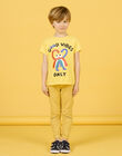 Camiseta de color vainilla con estampado de arcoíris fantasía para niño NOLUTI3 / 22S902P4TMC114