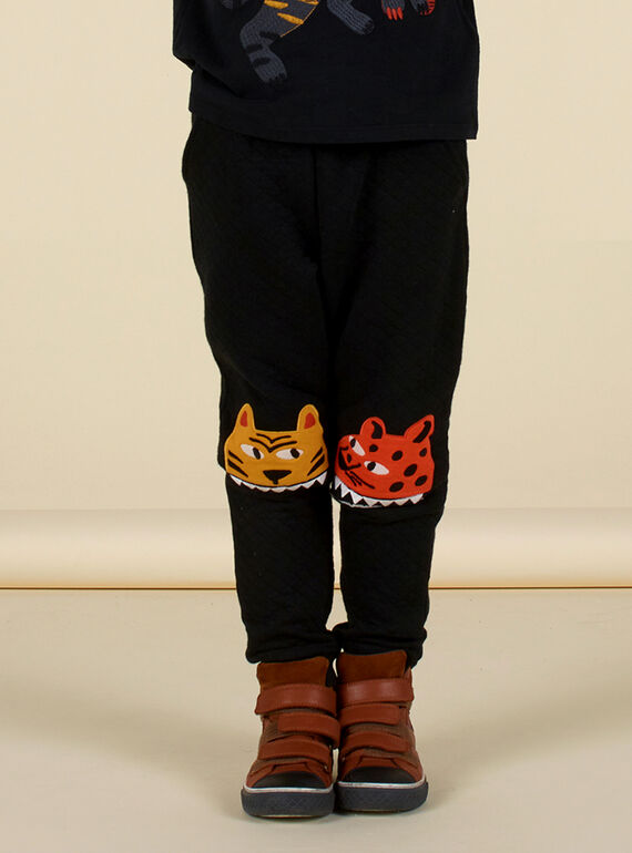 Pantalón de chándal negro para niño MOHIJOG1 / 21W902U2JGBJ915