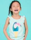Camiseta de color azul hielo para niña NAFICDEB2 / 22S901U2DEB219