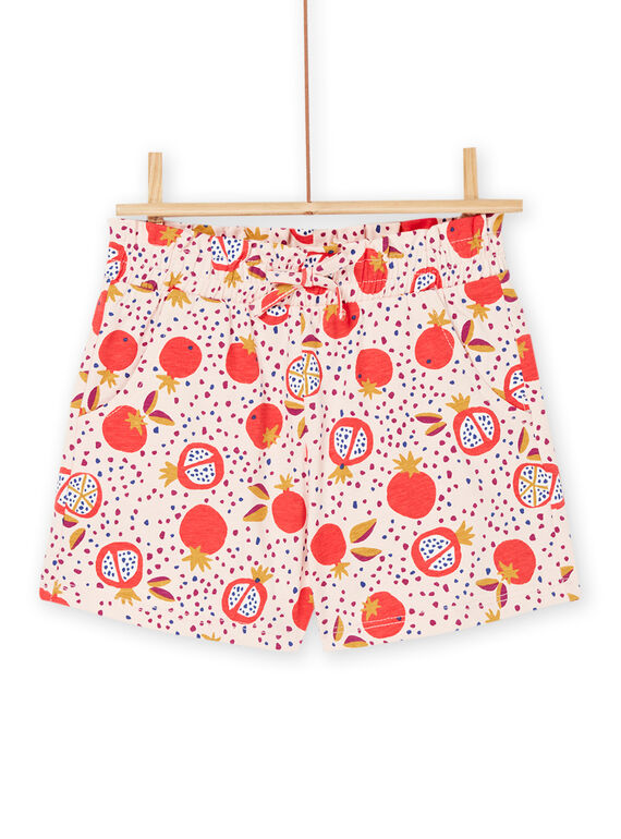 Short elástico rosa empolvado con estampado de fruta RAJERSHORT1 / 23S901Z3SHOD327