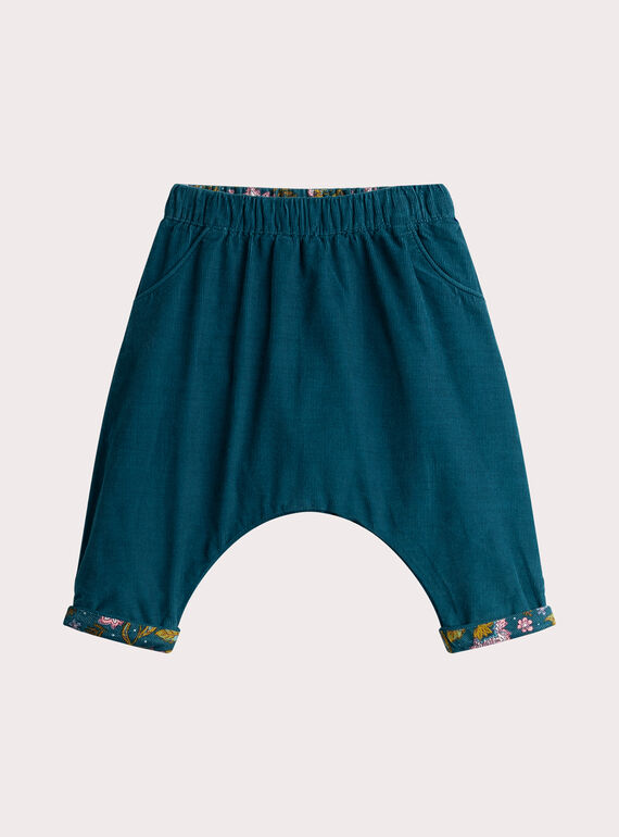 Pantalones reversibles de terciopelo para niña  VIKLIPAN1 / 24WG0942PANC217