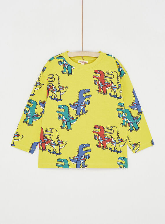 Camiseta amarilla con estampado de dinosaurios SOLINTEE2 / 23W902H1TML117