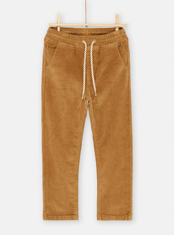 Pantalón liso de color nuez para niño SOJOPAVEL1 / 23W902N2PANI812