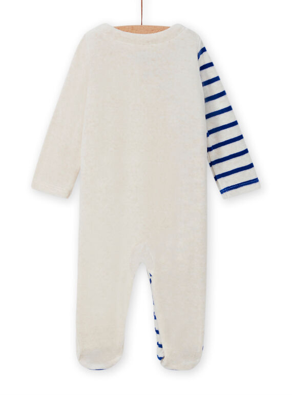 Pelele de color crudo jaspeado con estampado de dinosaurio para bebé niño MEGAGRENOS / 21WH1485GRE006