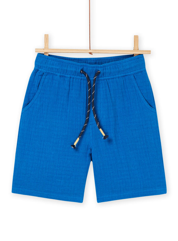 Bermudas de color azul de gasa de algodón ROBALBER1 / 23S902W3BER702