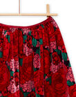 Falda de terciopelo con estampado floral para niña MAFUNJUP2 / 21W901M3JUPH703