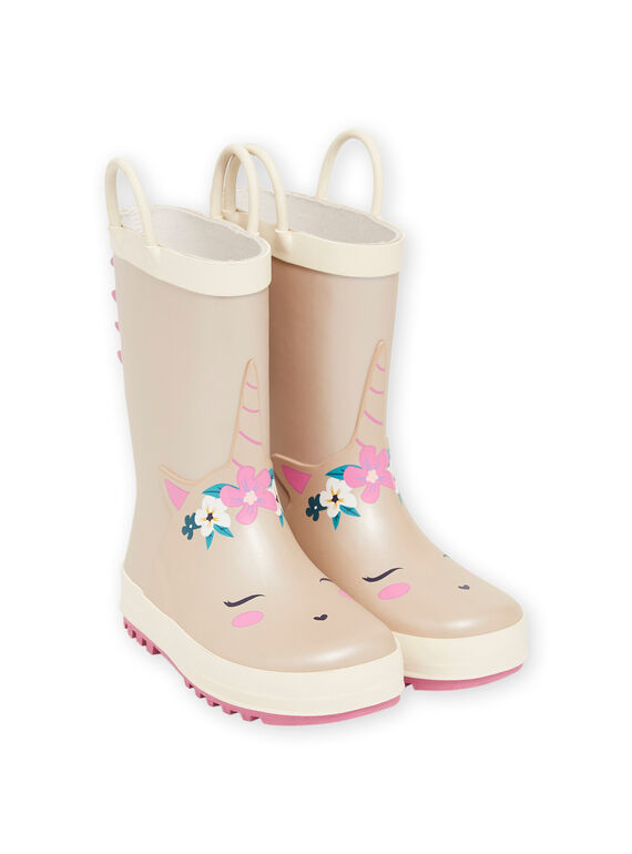 Botas de agua irisado con estampado de unicornio PAPLUICORN / 22XK3513D0C954