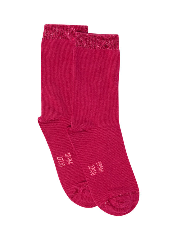 Calcetines de color fucsia para niña MYAJOCHO2 / 21WI0117SOQD312