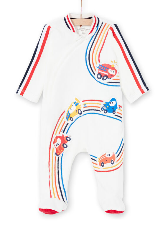 Pelele de color crudo con estampado de circuito de carreras para bebé niño LEGAGREHA / 21SH1453GRE001