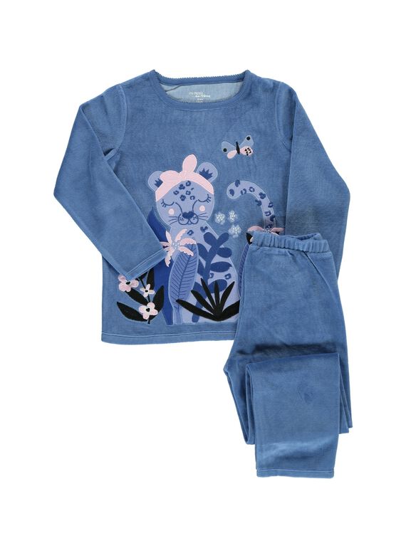 Girls' velour pyjamas CEFAPYJTIG / 18SH1141PYJC208