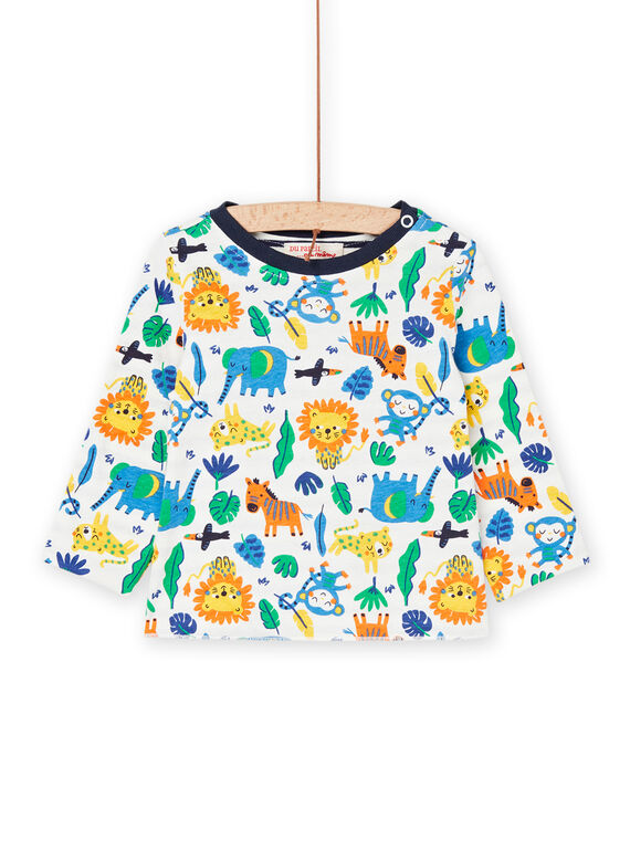 Camiseta multicolor reversible con estampado de animales 