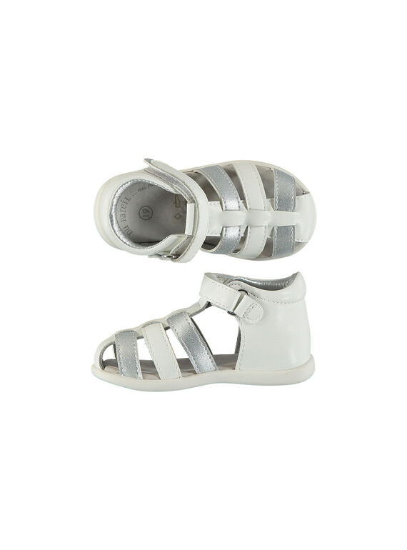 Sandalias de piel flexible para bebé niña FBFSANDFLEX / 19SK37C2D0E000