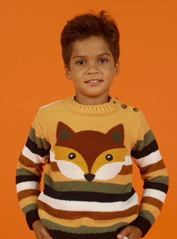Jersey de rayas de punto chenilla para niño MOSAUPUL / 21W902P1PULB107