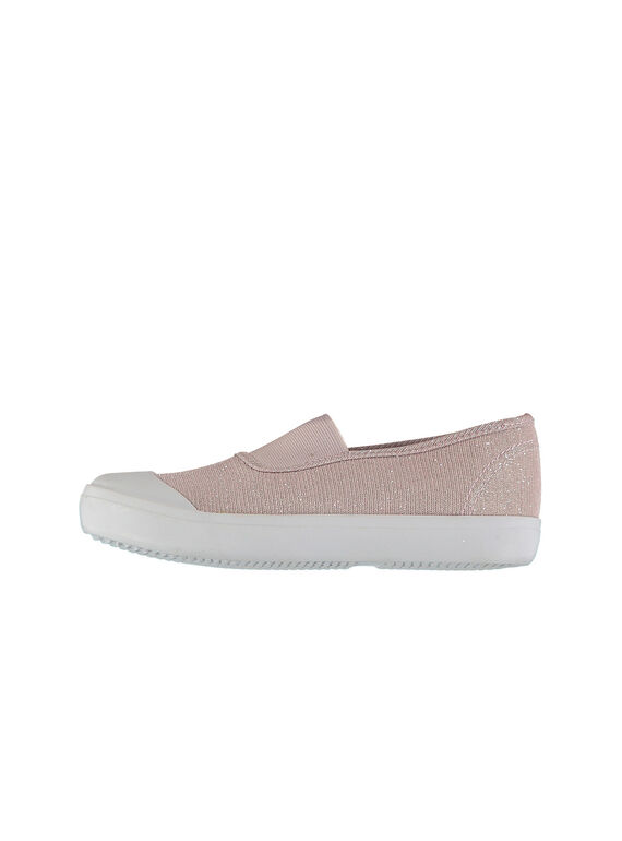 Zapatillas de gimnasia rítmica de lona irisada para niña FFRYTBRI / 19SK35C1D16030