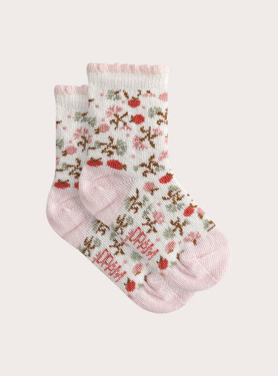 Calcetines de flores para bebé niña  WYIJOSOQ2 / 25SI09I1SOQA001