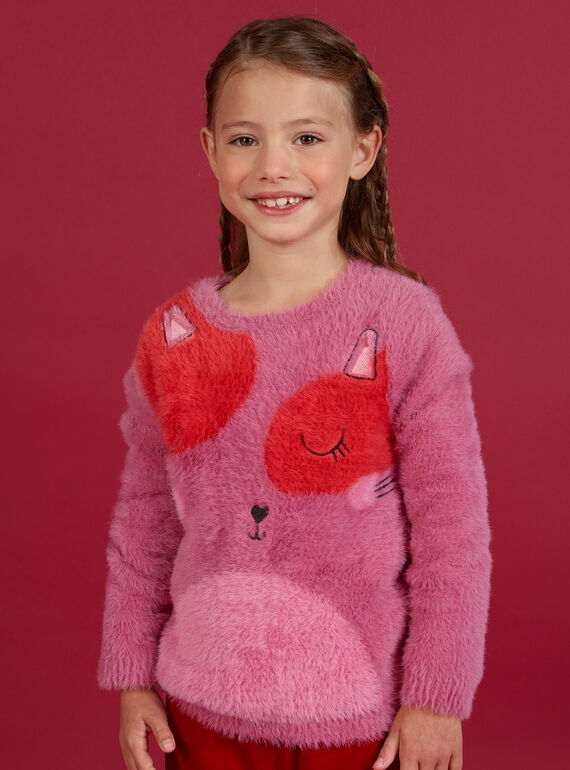 Jersey de punto de pluma para niña MAFUNPULL2 / 21W901M1PULH700