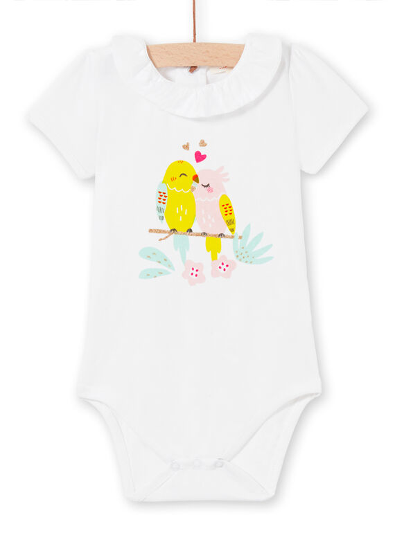 Body blanco para bebé niña LIBALBOD / 21SG09O1BOD000