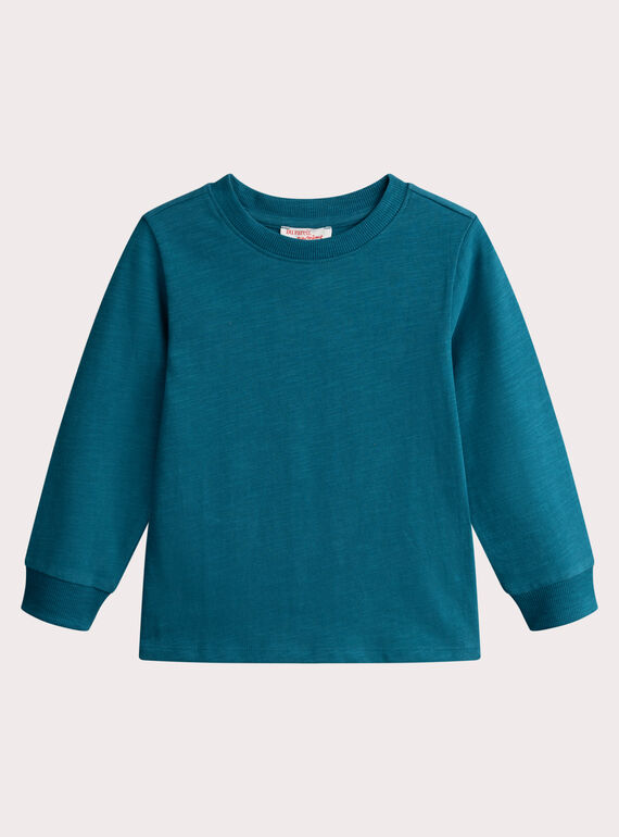 Camiseta de color turquesa oscuro para niño  VOJOTIRIB2 / 24W902I6TMLC235
