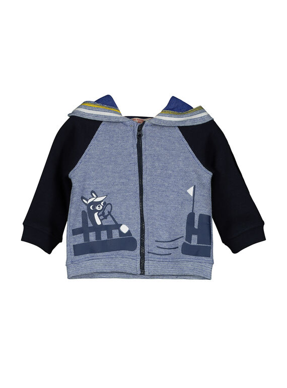 Cárdigan con cremallera y capucha para bebé niño FUCOHOJOG / 19SG1082GIL099