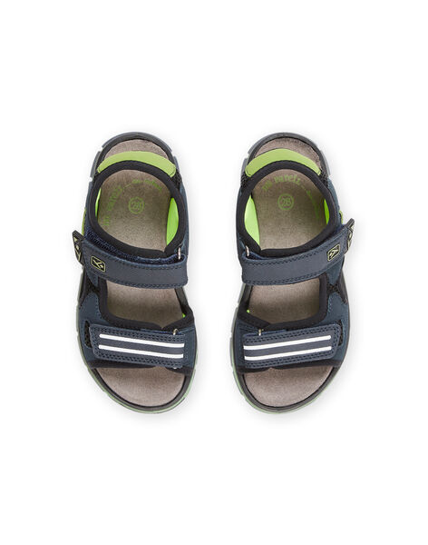Sandalias de piel de color azul marino ROSANDNEON / 23KK3664D0E070