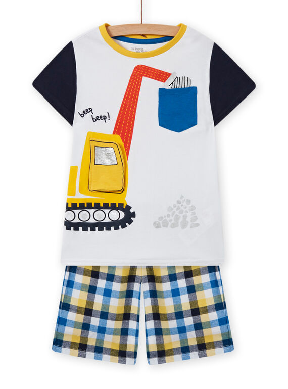 Pijama corto con dibujo de excavadora para niño MEGOPYCTRA / 21WH1234PYJ000
