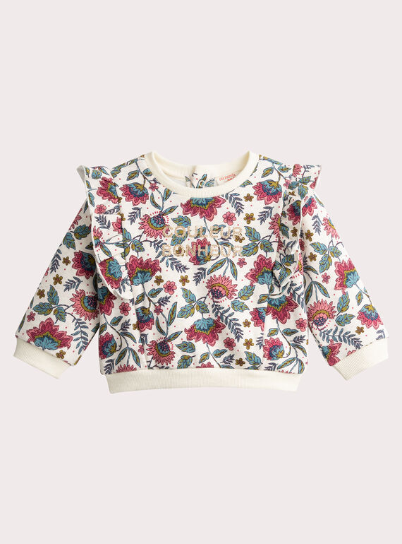 Sudadera con estampado floral para niña  VIKLISWE / 24WG0941SWE001