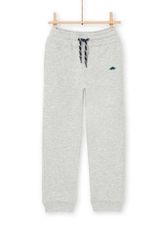 Pantalón de chándal para niño de color gris jaspeado LOJOJOB2 / 21S90241JGBJ922
