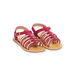 Sandalias romanas de color fucsia para niña