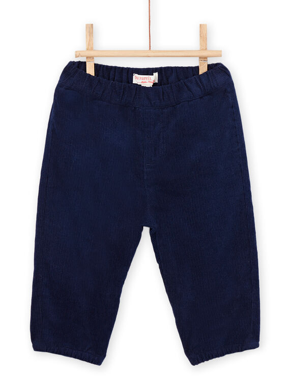 Pantalón azul marino de terciopelo de canalé PUJOPAN3 / 22WG10D3PAN070