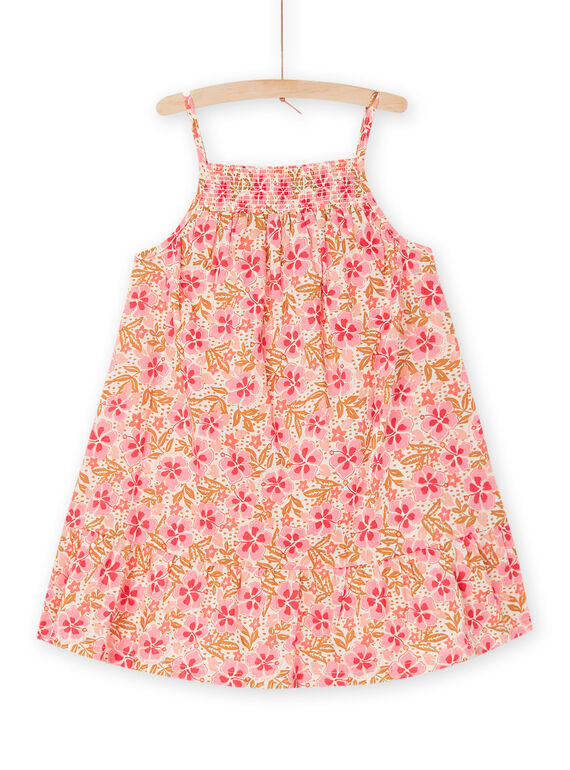Vestido rosa con estampado de flores RASUMROB2 / 23S901Y2ROB003