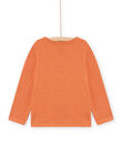 Camiseta de color rojizo con estampado de tiburón para niño NOVITEE2 / 22S902M1TML408