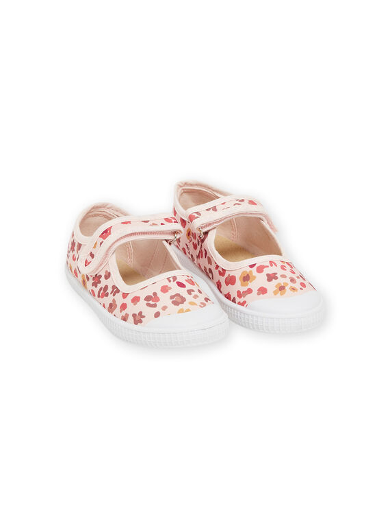 Babies rosa de tela con estampado de leopardo RATOILEOP / 23KK3573D17415