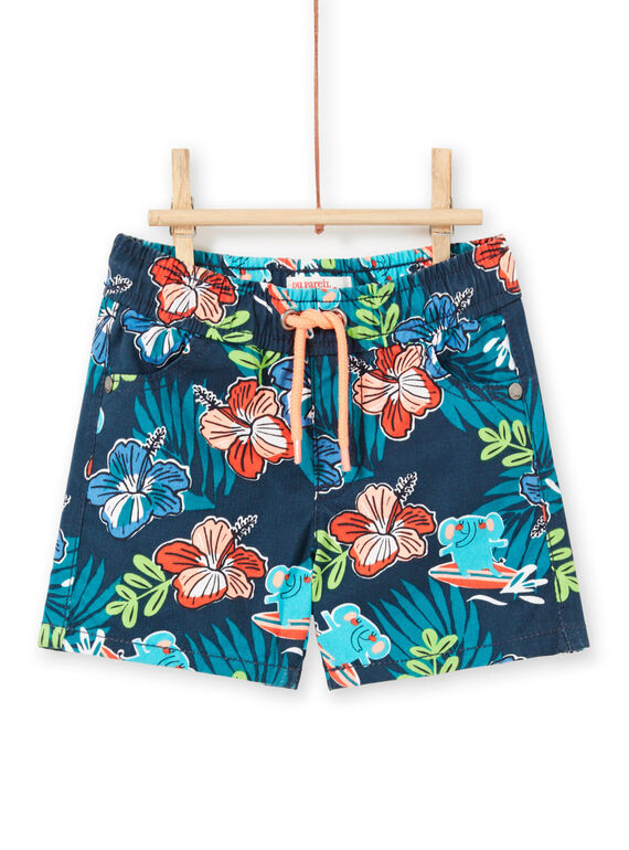 Bermudas de color azul marino, para bebé niño LUBONBER2 / 21SG10W3BER717