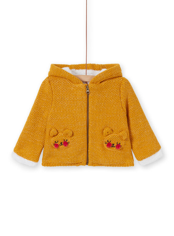 Chaqueta de punto de color amarillo para bebé niña KIREVEST / 20WG09J1VES107