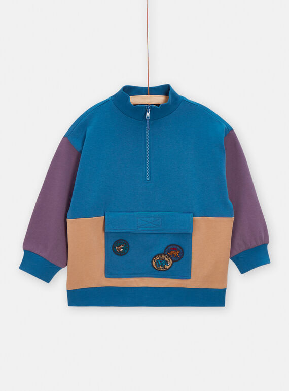 Sudadera azul de niño VODASWE / 24W90221SWEC210
