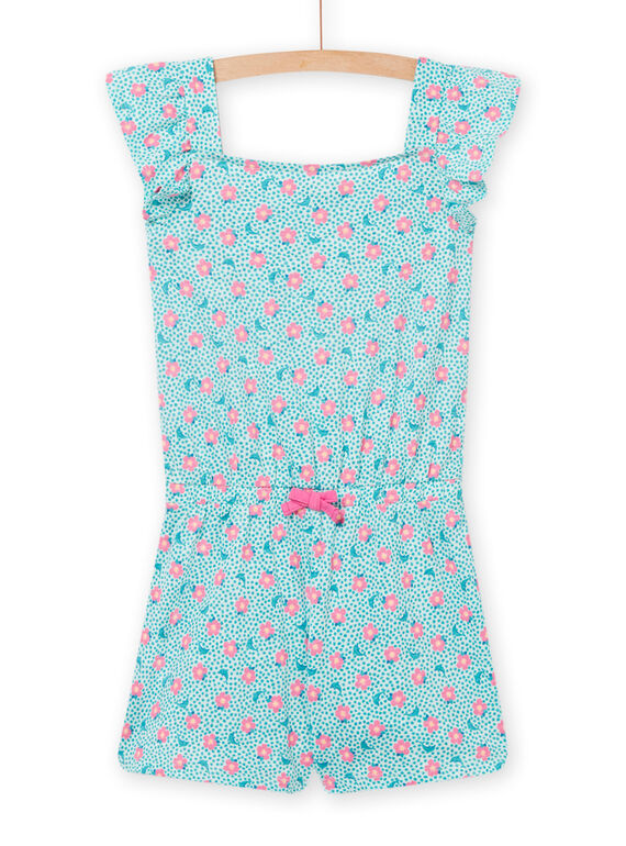 Mono con estampado floral, delfín y lunares azules para niña NAFICOMB / 22S901U1CBL219