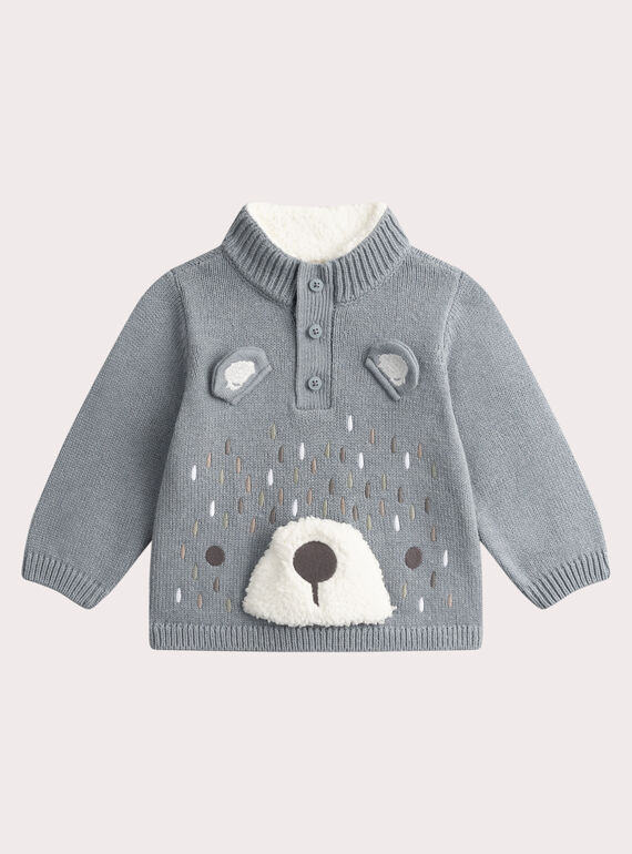 Jersey azul con animación de oso para bebé niño VUPERPUL / 24WG10R1PULC202